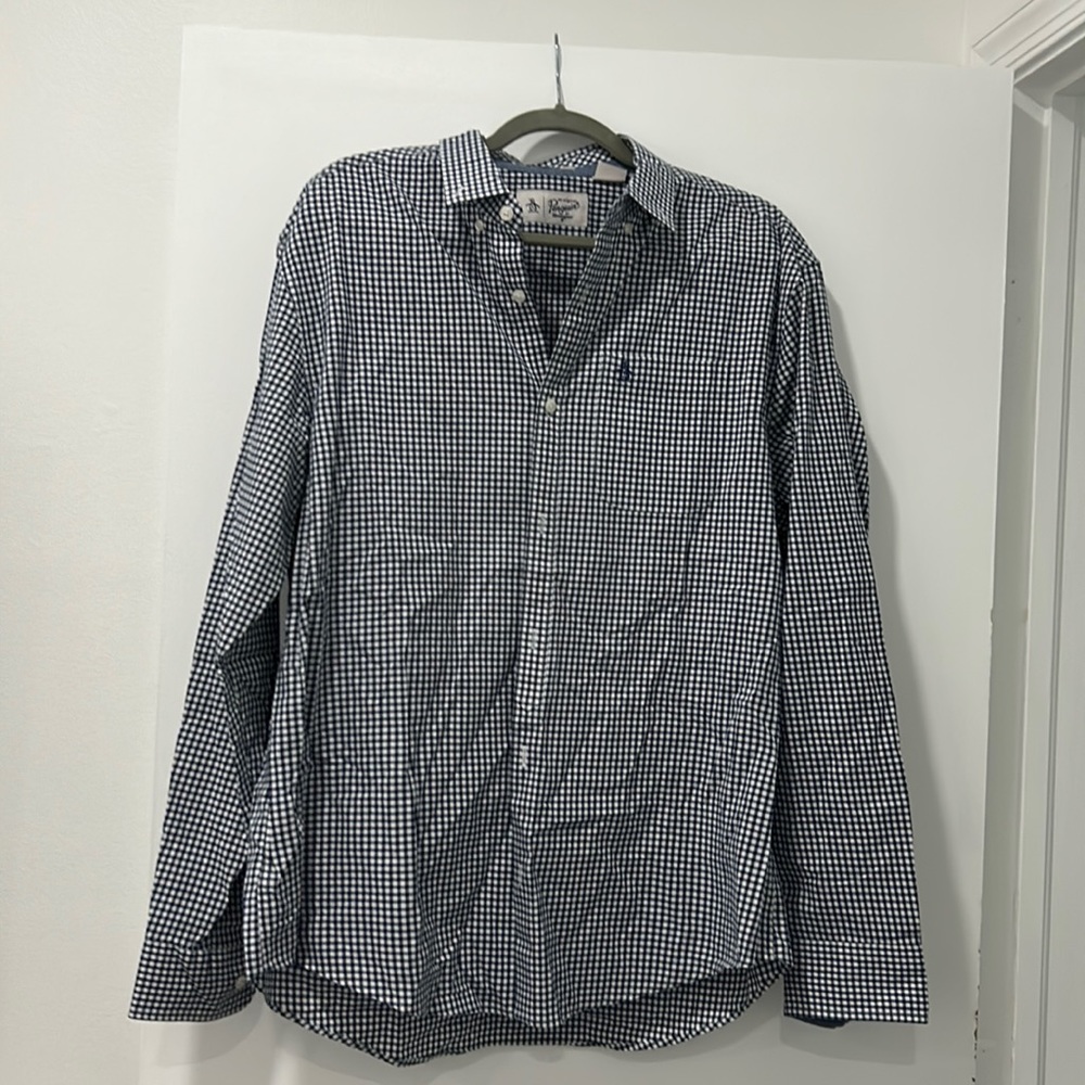 Men’s penguin size large button down shirt